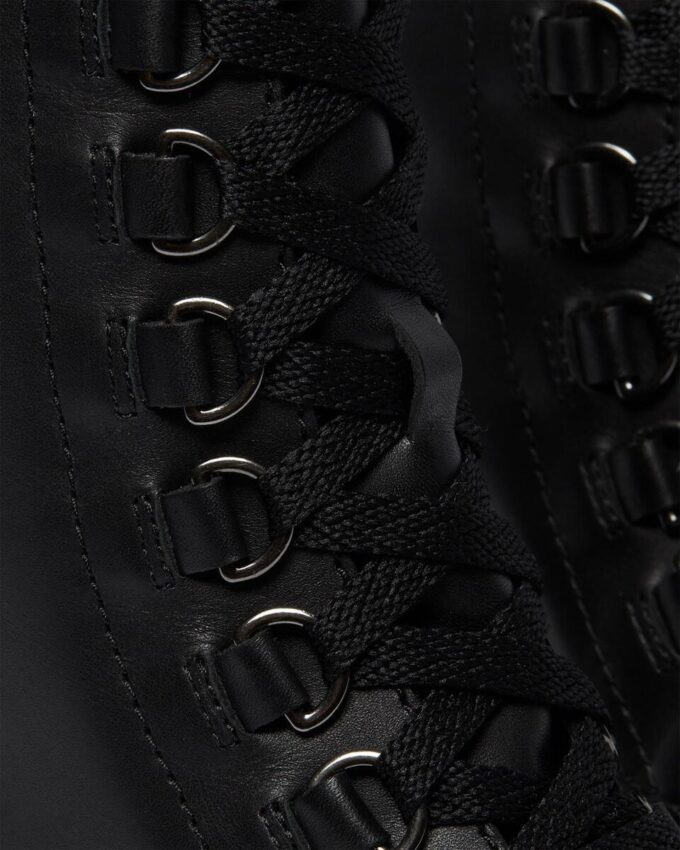 Chesney Leather Flared Heel Lace Up Boots