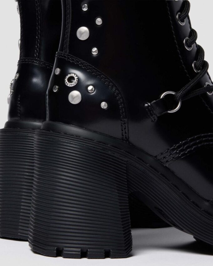CHESNEY Studded Buttero Leather Flare Heeled Boots
