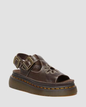 Dunnet Flower Full Grain Leather Sandals