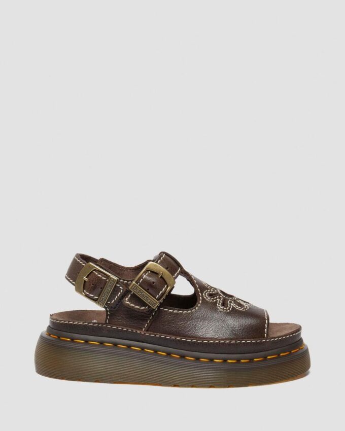 Dunnet Flower Full Grain Leather Sandals