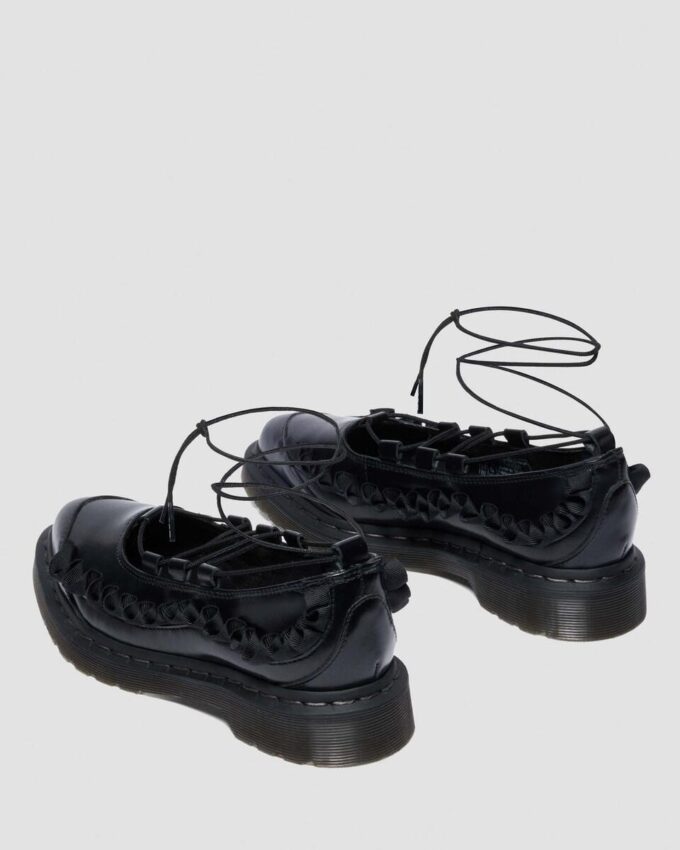ELPHIE II FRILL Leather Ballet Flats