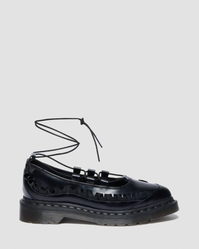 ELPHIE II FRILL Leather Ballet Flats