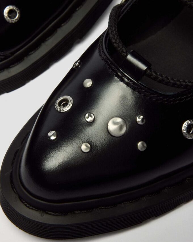 ELPHIE II Studded Buttero Leather Ballet Flats