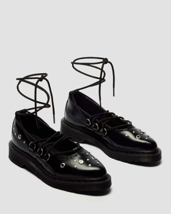 ELPHIE II Studded Buttero Leather Ballet Flats