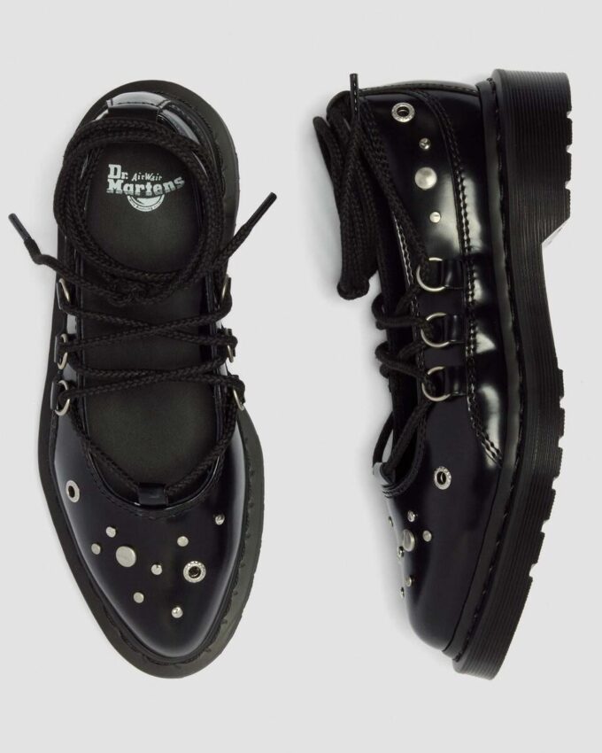 ELPHIE II Studded Buttero Leather Ballet Flats