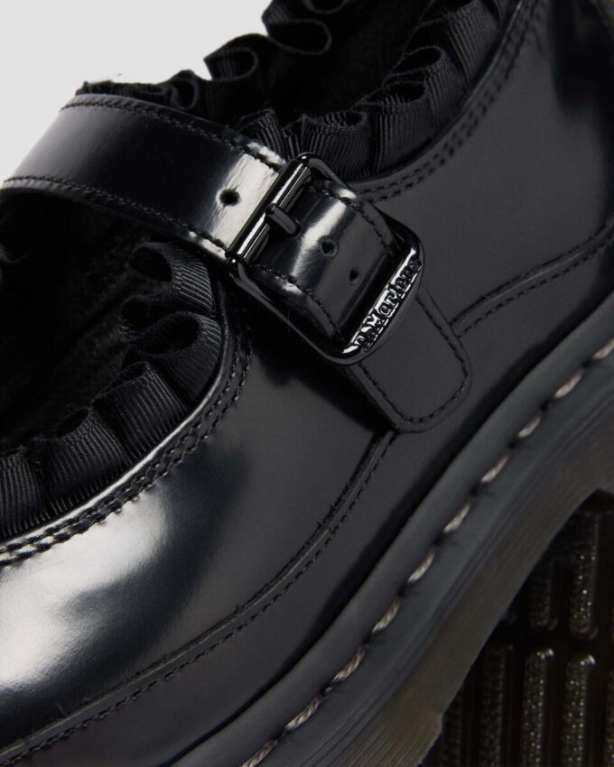 ELPHIE MARY JANE FRILL Leather Shoes