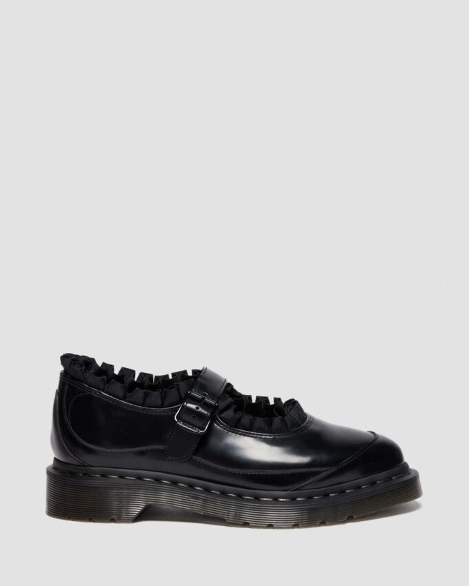 ELPHIE MARY JANE FRILL Leather Shoes