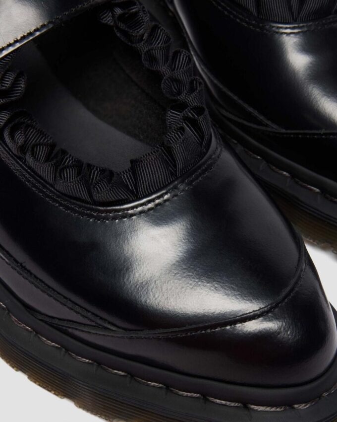 ELPHIE MARY JANE FRILL Leather Shoes