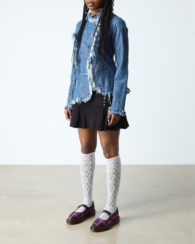 ELPHIE MJ Tartan Mary Jane Shoes