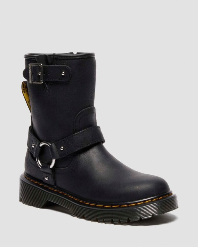 Genaya Junior Kids Leather Biker Boots