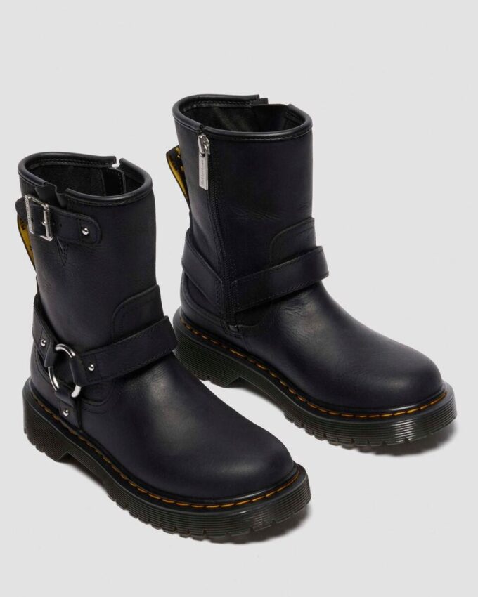 Genaya Junior Kids Leather Biker Boots
