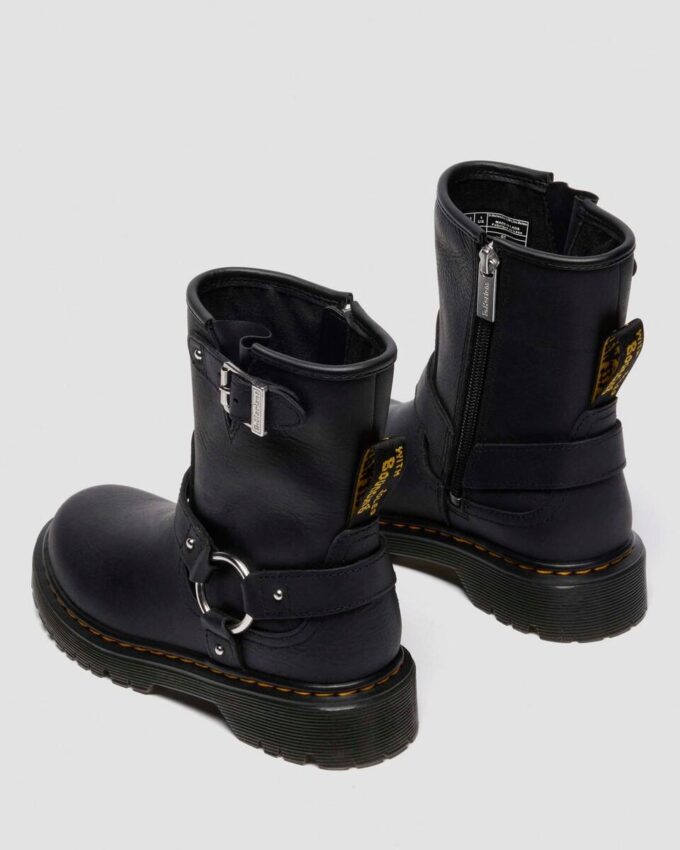 Genaya Junior Kids Leather Biker Boots