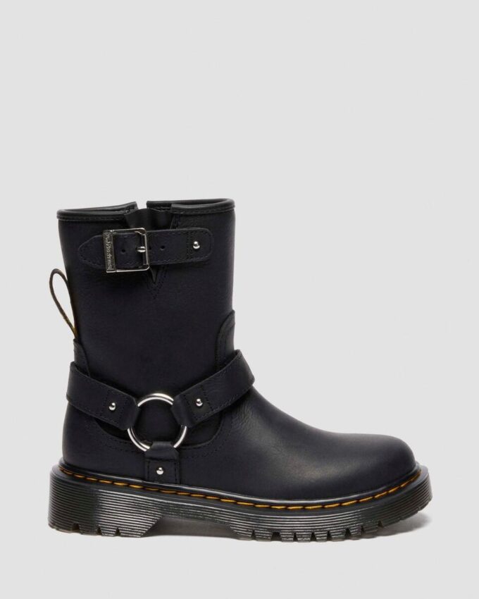 Genaya Junior Kids Leather Biker Boots