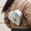 HEART BACKPACK Milled Metallic Backpack