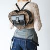 Heart Bag Leopard Kiev Leather Backpack