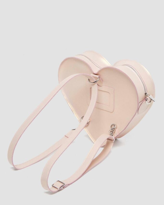 Heart Bag Metallic Shift Leather Backpack