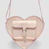 Heart Bag Metallic Shift Leather Backpack