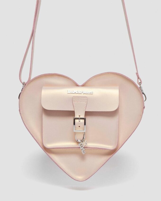 Heart Bag Metallic Shift Leather Backpack