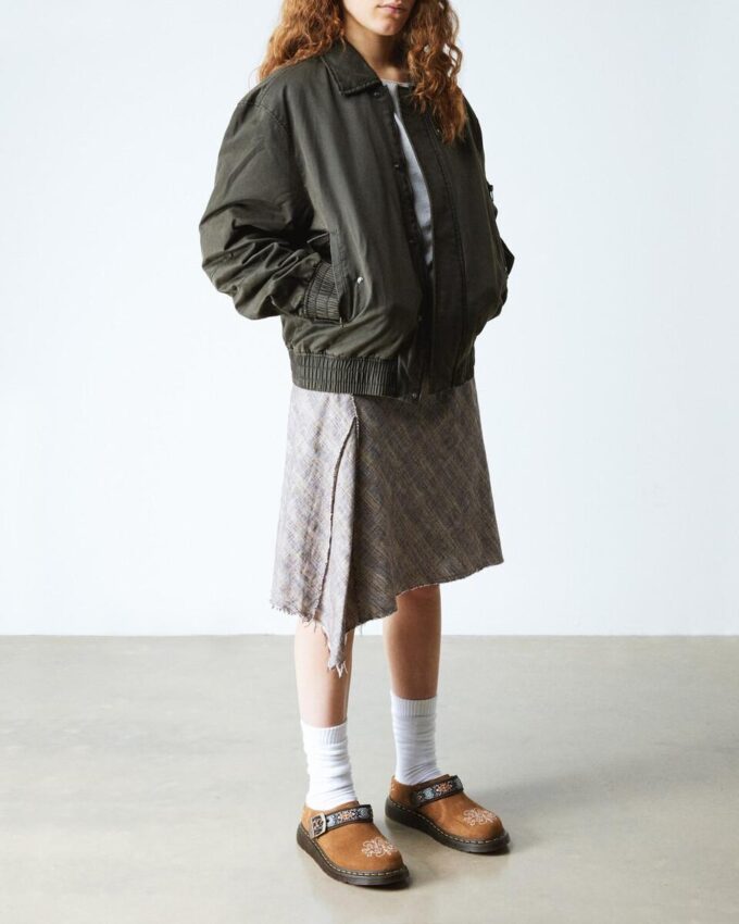 Isham Suede and Jacquard Mules