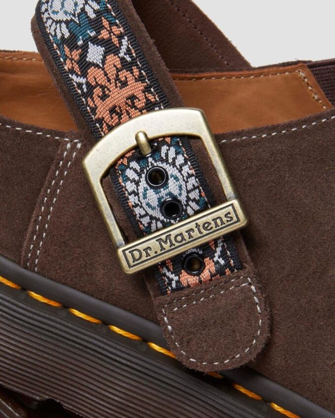 Isham Suede and Jacquard Mules