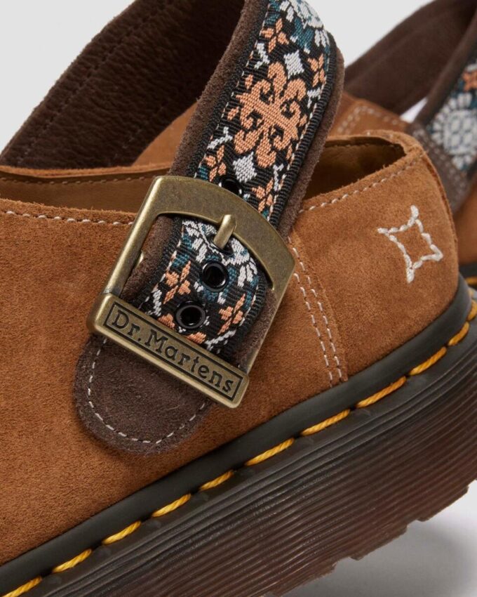 Isham Suede and Jacquard Mules