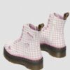 JADON HEART Gingham Leather Platform Boots