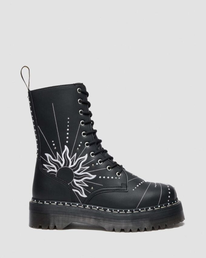 JADON HI SOLAR FLARE Reclaimed Leather Platform Boots