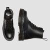 Jadon White Stitch Smooth Leather Platform Boots