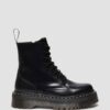 Jadon White Stitch Smooth Leather Platform Boots