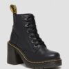 Jesy Sendal Leather Lace Up Flared Heel Boots