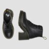 Jesy Sendal Leather Lace Up Flared Heel Boots