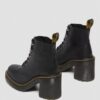 Jesy Sendal Leather Lace Up Flared Heel Boots