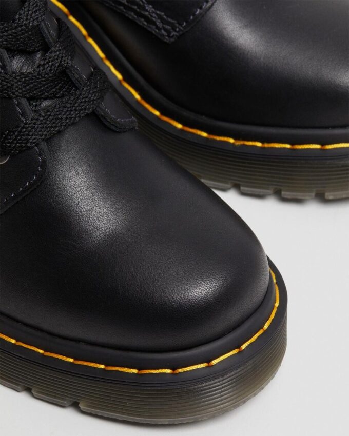 Jesy Sendal Leather Lace Up Flared Heel Boots