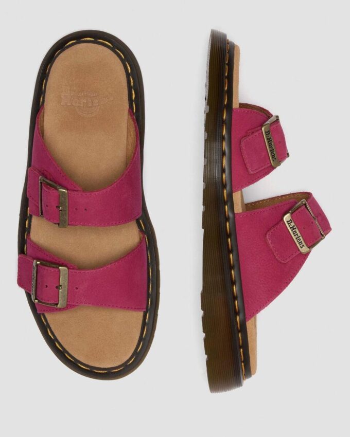 JOSEF Nubuck Leather Slide Sandals JOSEF Nubuck Leather Slide Sandals