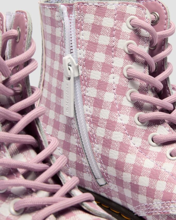 JUNIOR 1460 Gingham Leather Boots