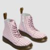 JUNIOR 1460 Gingham Leather Boots