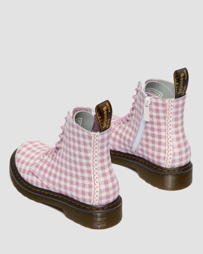 JUNIOR 1460 Gingham Leather Boots
