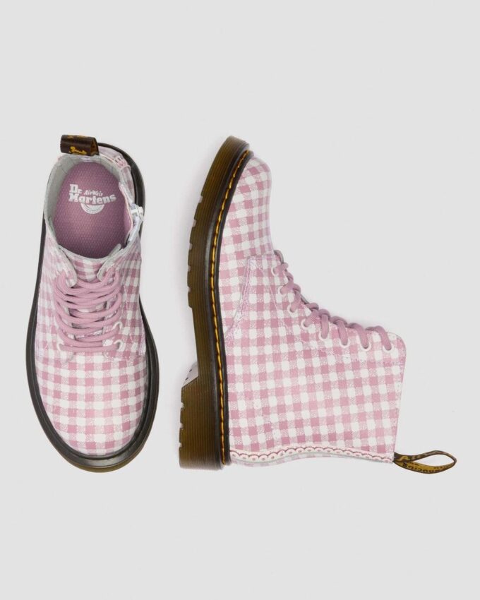 JUNIOR 1460 Gingham Leather Boots