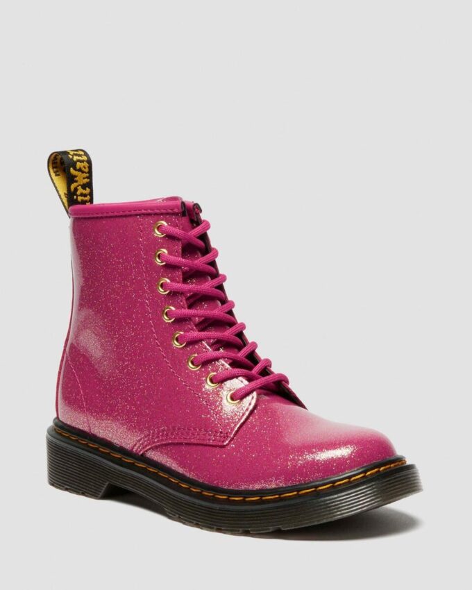 JUNIOR 1460 GLITTER PATENT LEATHER BOOTS
