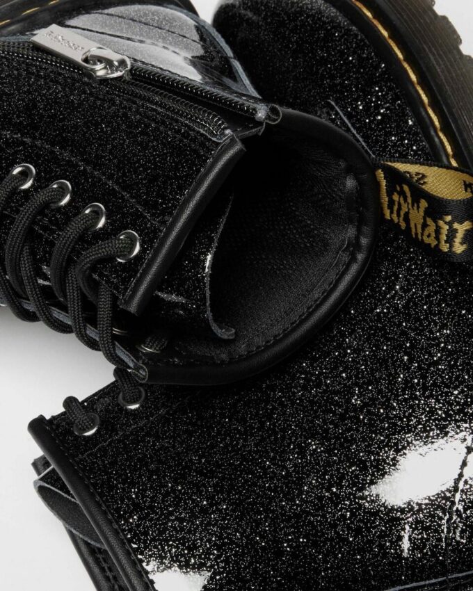 JUNIOR 1460 GLITTER PATENT LEATHER BOOTS