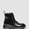 JUNIOR 1460 GLITTER PATENT LEATHER BOOTS