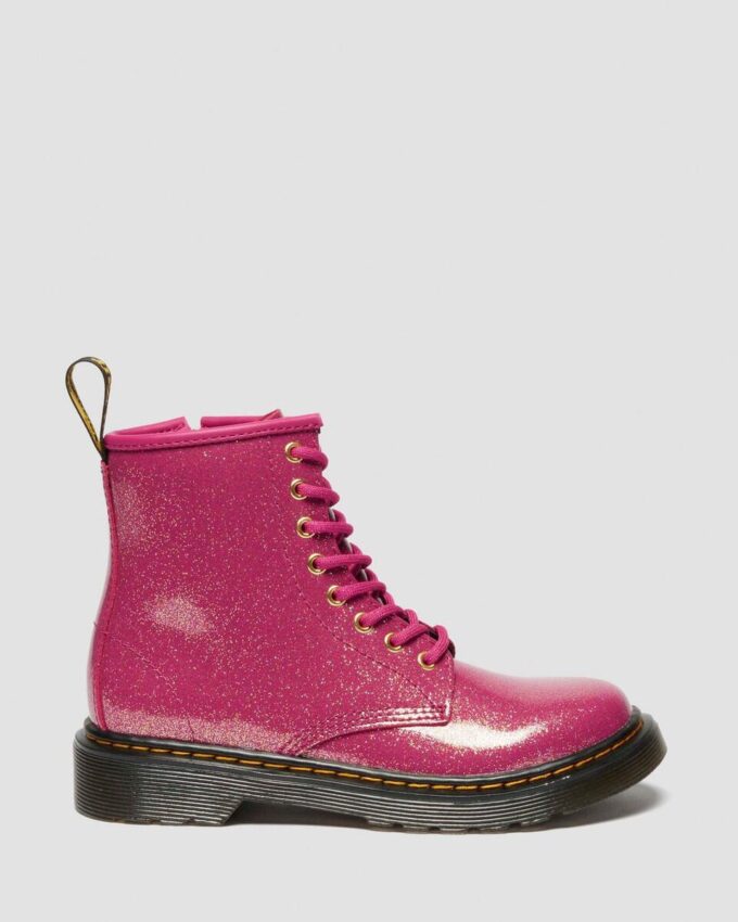 JUNIOR 1460 GLITTER PATENT LEATHER BOOTS
