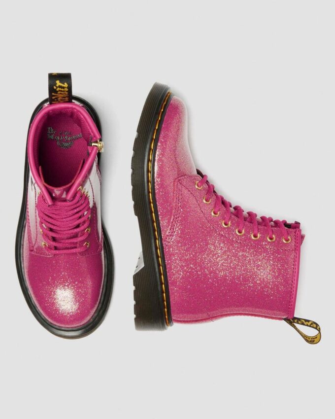 JUNIOR 1460 GLITTER PATENT LEATHER BOOTS
