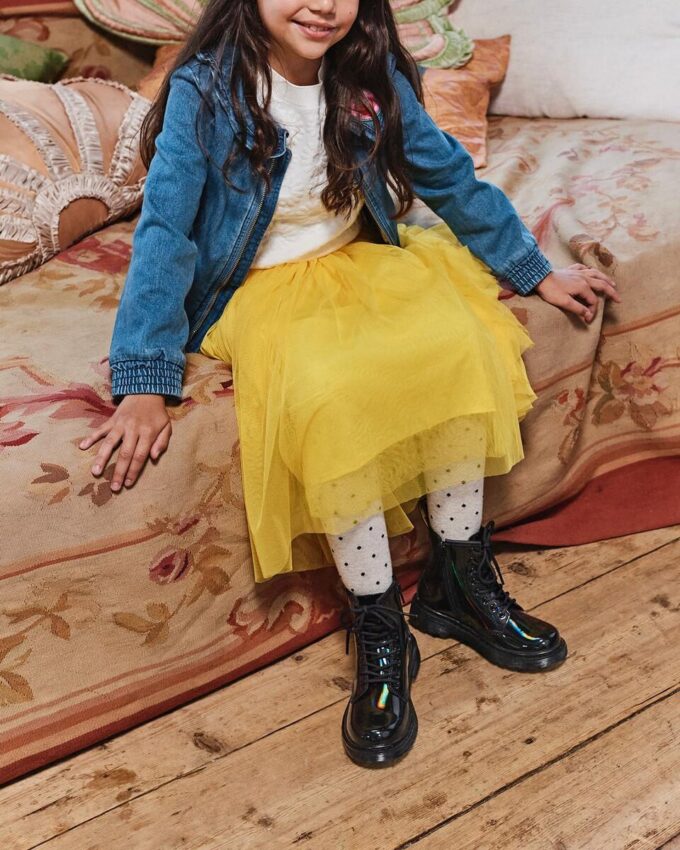 JUNIOR 1460 RAINBOW Patent Leather Lace Up Boots JUNIOR 1460 RAINBOW Patent Leather Lace Up Boots
