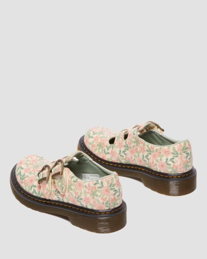 Junior 8053 Floral Leather Mary Jane Shoes