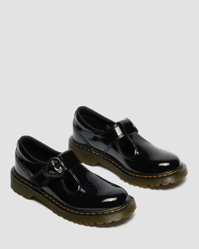 JUNIOR POLLEY II Heart Patent Leather Shoes