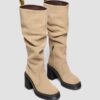 KASEY Suede Knee High Heeled Boots