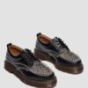 Lowell Leather & Jacquard Lace Up Moc Toe Shoes