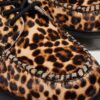 LOWELL Leopard Print Moc Toe Shoes