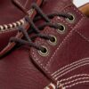 Lowell Wild Grain Leather Lace Up Moc Toe Shoes
